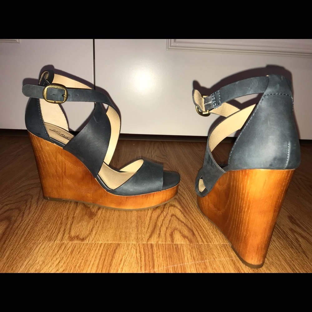 Lucky brand blue lyndell wedges